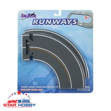 InAir Airport Runway -Curved Sections- 2-piece Set Wowtoyz