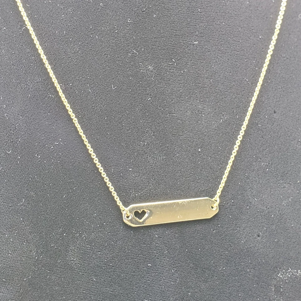 Forever 21 Collar Cadena Barra Acero Inoxidable Tono Oro Nuevo Con Etiquetas Foto 3 de 4