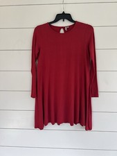 ASOS Women’s Long Sleeve Red Mini Dress Size 10 Stretchy Keyhole Back