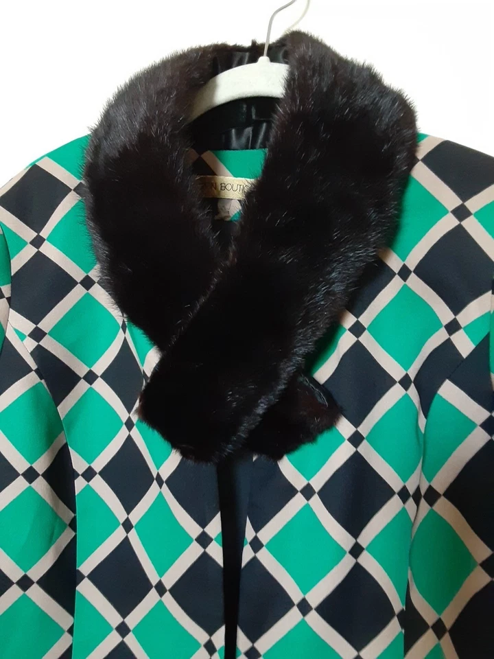 Винтажный натуральный мех норка воротник мягкий темный съемный шеи подогреватель бархата подкладка зажимы - Изображение 2 из 4