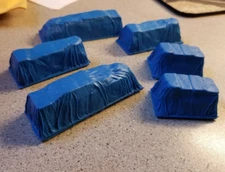 HO Scale Blue Tarped Loads - Scenery Accessories
