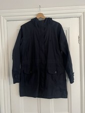 Hawkshead Active Navy Walking Coat Size 14 Mid Length Hooded