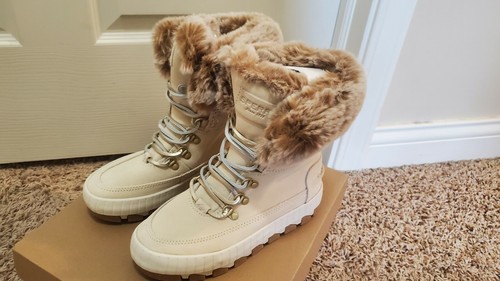 NEW Sperry Women Torrent Waterproof Suede Faux Fur Trim Winter Boots Size 5  - Picture 1 of 8