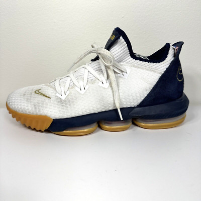 Nike Lebron XVI Low USA Men's Size 11.5 Navy White Gold Gum CI2668 101