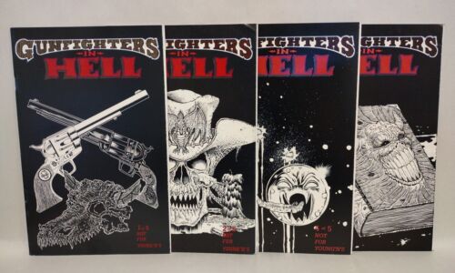 Gunfighters In Hell (1993) Rebel Studios Joe Vigil Comic Lot Set #1 2 4 5 - Afbeelding 1 van 23