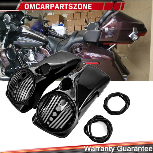 8" Speaker Lids w/Tweeter port For Harley Touring Road Glide Road King 1994-2013 - Picture 5 of 13