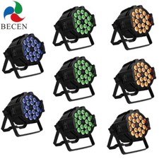 8pcs 45 degree 18X18W 6IN1 LED Par Lights Stage Church DJ Wash Par Can Light