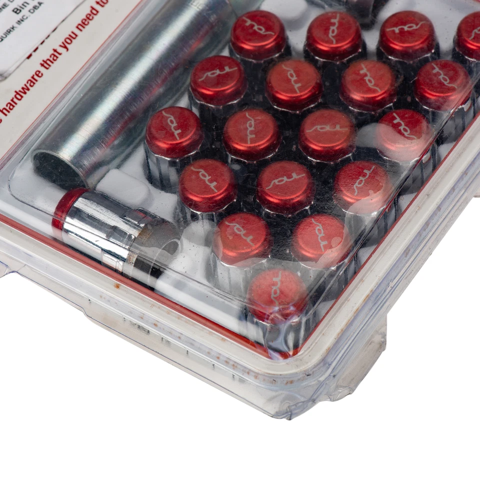 OEM NEW Spline Drive Lug Nut Kit Chrome w/ Red 10-18 Kia Soul U8440-2K000 - Image 3 of 4