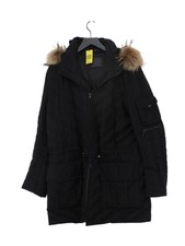 Bally Women's Jacket Xl Black 100% Wool Overcoat