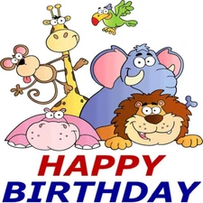 30 Custom Happy Birthday Jungle Animals Personalized Address Labels