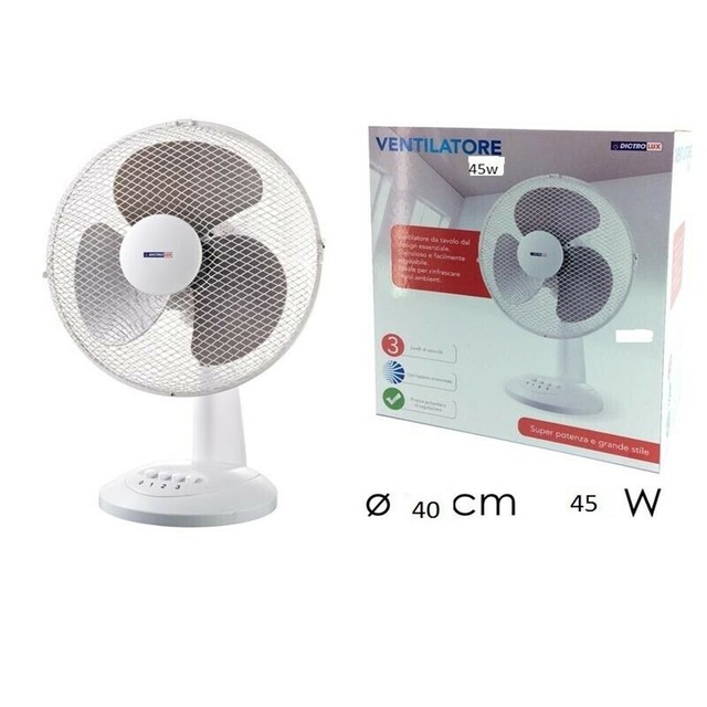 Ventilatore Portatile da Tavolo 45w con 3 velocita Pala d40 Silenzioso Rinfresca Ventilatore Portatile da Tavolo 45w con 3 velocita Pala d40 Silenzioso Rinfresca