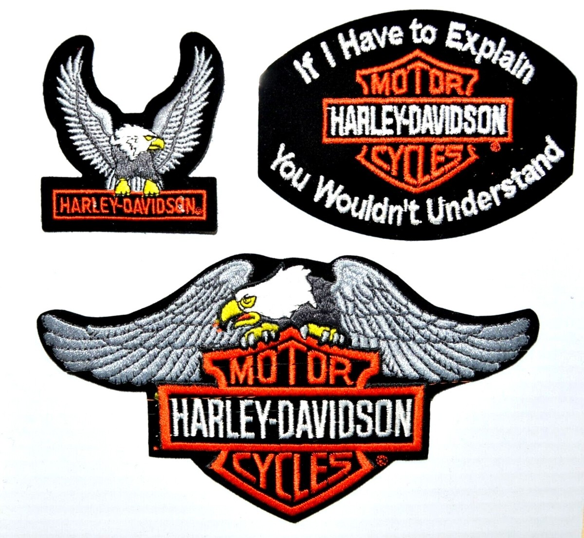 Harley Davidson Motor Cycles エンブレム 925 シ HARLEY-DAVIDSON ハーレーダビッドソン エンブレム シルバー