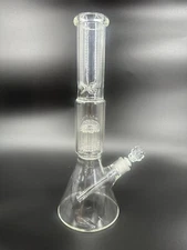 16"  Heavy duty Clear Glass Bongs Smoking Glass Water Pipe with 14mm skull bowl