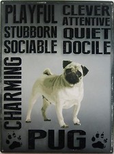 Pug Pet Metal Sign