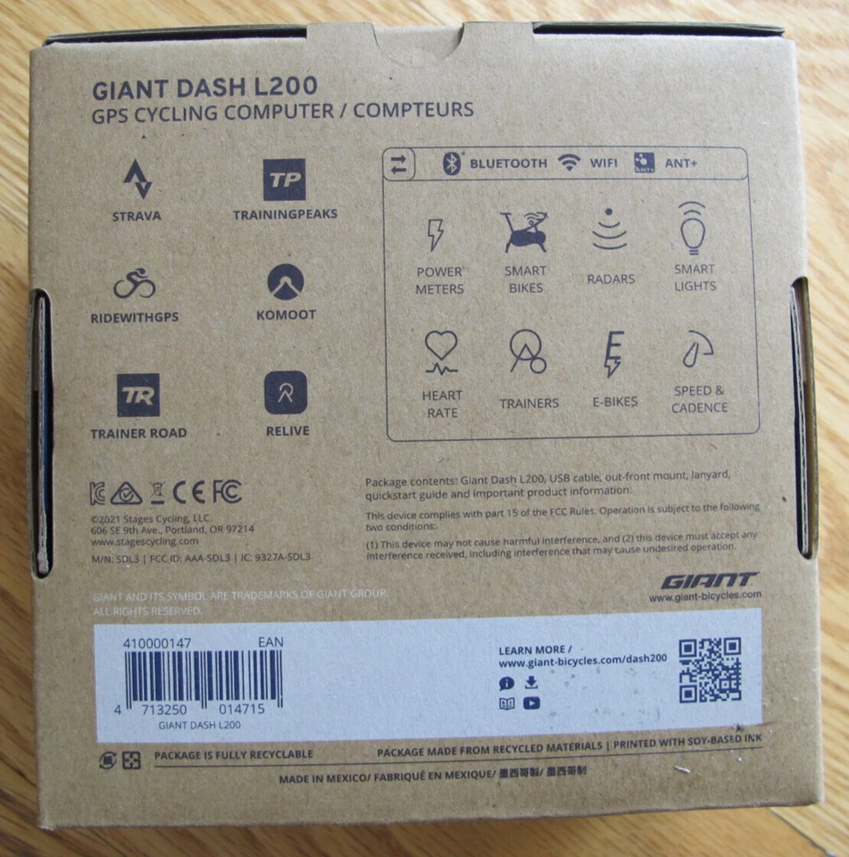 Giant Dash L200 GPS Ciclocomputer Wireless - Immagine 2 di 4