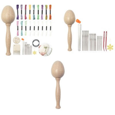 Sock Darning Kits Wood Darning and Needle Thread for Adults & Kid DIY