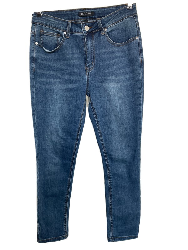 Baccini Women's 6 Petite 6P Jeans Blue Slim Cotton Blend