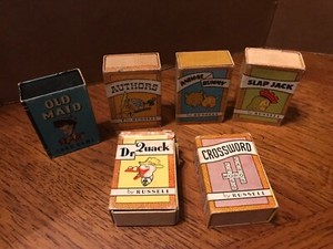1935 vintage russel press library of games big little mini card hames