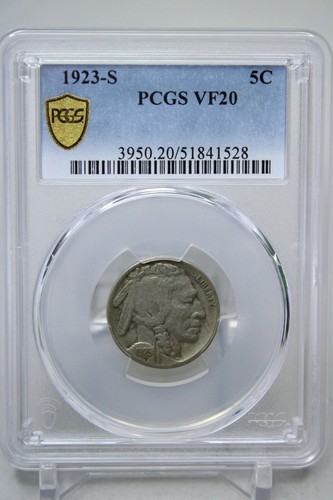 1923-S Buffalo Nickel 5C PCGS VF20 #1528 - Picture 2 of 5