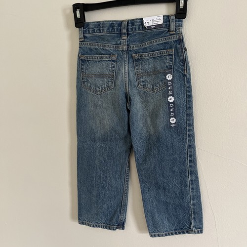 Oshkosh Boys Easy Adjust Waist, Classic Fit Medium Stonewash Jeans- 4T NWT - Picture 6 of 6
