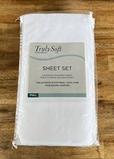 Truly Soft Everyday White Full Sheet Set 100 Polyester Brand New
