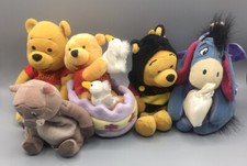 Disney Store Lot of 5 Plush Bean Bag Beanie Easter Pooh Bee Pooh Eeyore Gopher