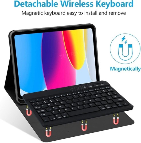 Bluetooth Keyboard Case Cover For iPad 7th 8th 9th 10th Gen Air 3 4 5 6 Pro 11 - Picture 19 of 65