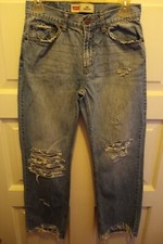 Levis 505 Straight Leg Distressed Jeans 18R 29/29 Red Tag