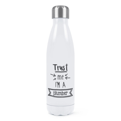 Vertrau mir, ich bin ein Klempner doppelwandige Trinkflasche lustiger Lieblingswitz