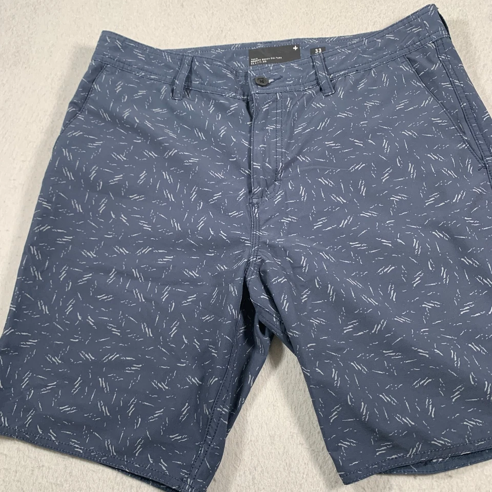 Pantalones Cortos Tavik Para Hombre 33 Azul Bolsillos Geométricos Informales Modernos Playa Cultura Foto 3 de 4