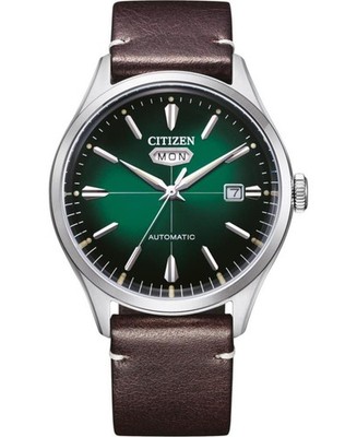 真人③ CITIZEN Men Analog Automatic Casual Watch Classic Dress Green Dial