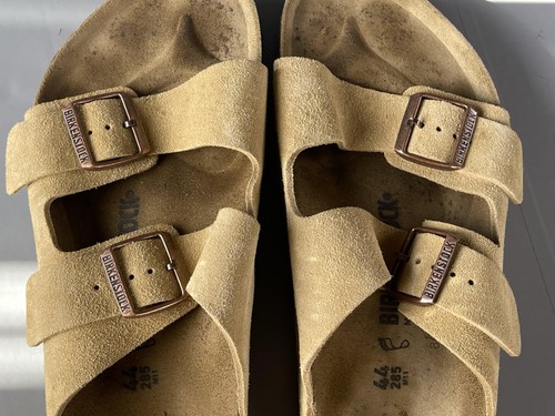 Birkenstock Sandalen Herren Größe 11 Taupe Arizona Wildleder Korkfußbett Made Germany - Bild 6 von 8