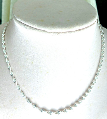 David Markstein STERLINGSILBER GEDREHTE FISCHGRÄT HALSKETTE, 18'' (M5097-62)