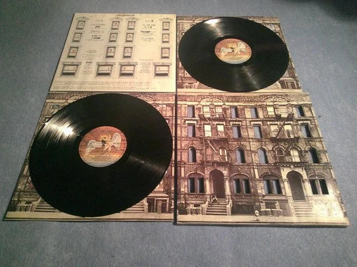 LED ZEPPELIN PHYSICAL GRAFFITI VINYL UK PRESS NO WARNER LOGO SWANSONG EX+ AUDIO