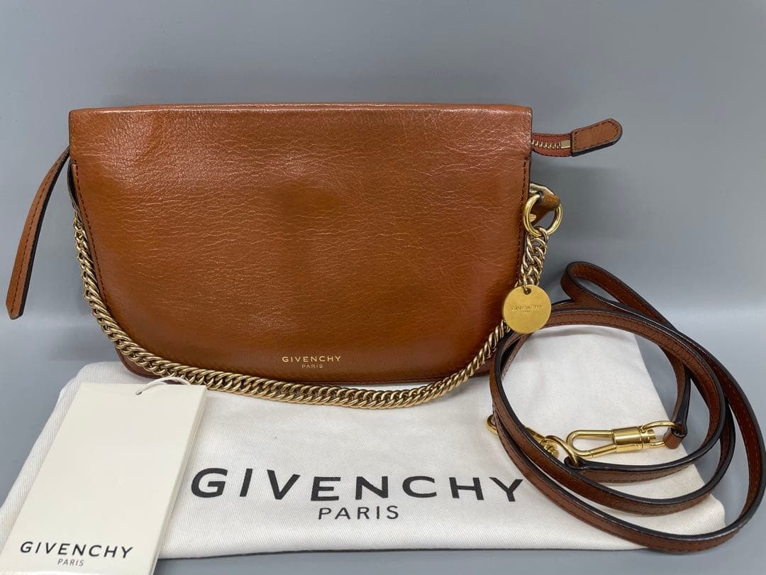 Givenchy Brown Leather and Suede 2-Way Crossbody Shoulder Bag Authentic