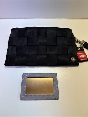 Harvey s Mercedes Benz Seat Belt Purse Clutch New with Touch Up Mirror Included