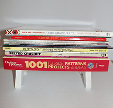 Quilting Needlepoint Craft Books Lot 9 Pc Patterns Machine Quilting Crochet