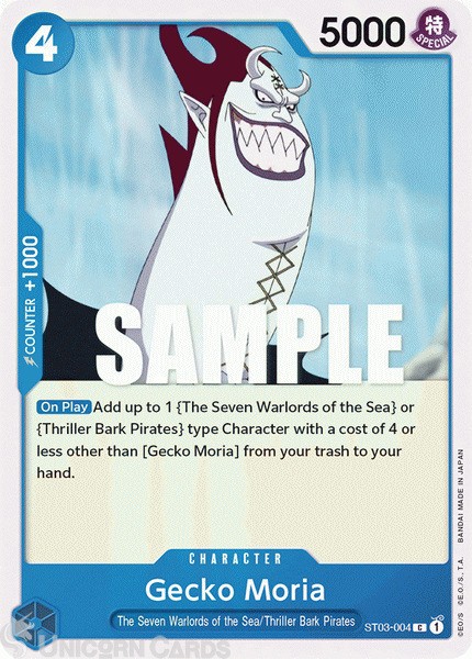 ST03-004 Gecko Moria Common One Piece TCG Card
