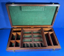 Vtg Sm. Parts Tool Box Storage Mahogany Wood Organizer Autoshop Washers Jewelry Vtg Sm. Parts Tool Box Storage Mahogany Wood Organizer Autoshop Washers Jewelry