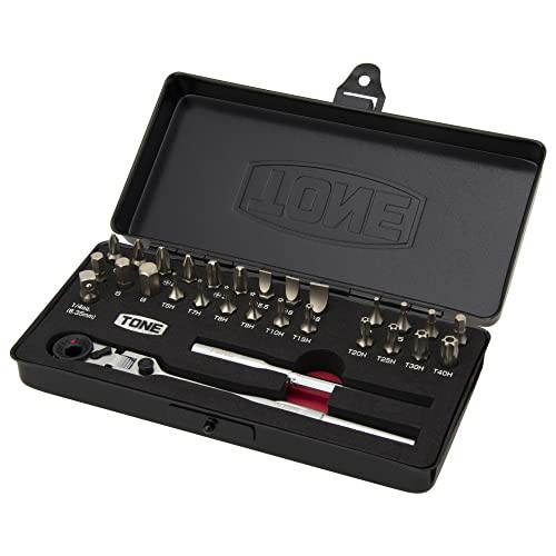 TONE Bit Ratchet Set BRFS27 1/4 Hex Shank Bit Black 27-Piece - Picture 1 of 5
