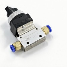Pneumatic Valve with Button 1/4 NPT for Automation Projects, Technicians,