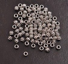 100Pcs Tibetan Silver Spacer Beads For Jewelry Making 5X4mm G3084