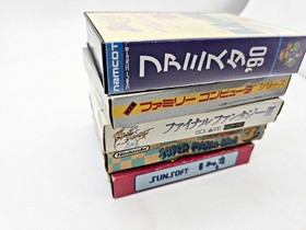 Nintendo Famicom Games 5pc Boxed Mario Final Fantasy Japan