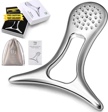 Gua Sha Facial Tools Stainless Steel, Detailer Guasha for Face Neck, Back, Legs,