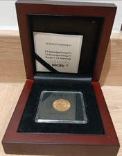 1914 George v 22ct Gold Half Sovereign, London Mint Presention box, certificate 