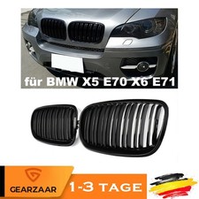 Sport K�hlergrill Performance f�r BMW E70 E71 E72 Paar Doppelsteg Glanz Schwarz