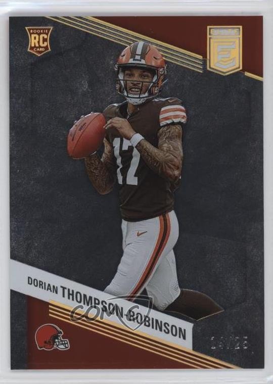 2023 Panini Donruss Elite Rookies Black 14/25 Dorian Thompson-Robinson #136 07lk