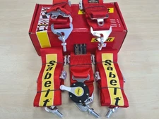 Sabelt 6 Point Harness - RED - Race / Rally / Drift / Track / Road / Seatbelt 