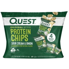 Quest Original Style Protein Chips Sour Cream Onion Flavor Gluten Free 1.1 oz