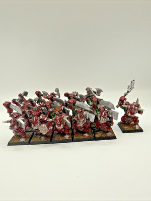 Warhammer Black Orcs Painted Games Workshop - 16 With Musician - Heavy Metal